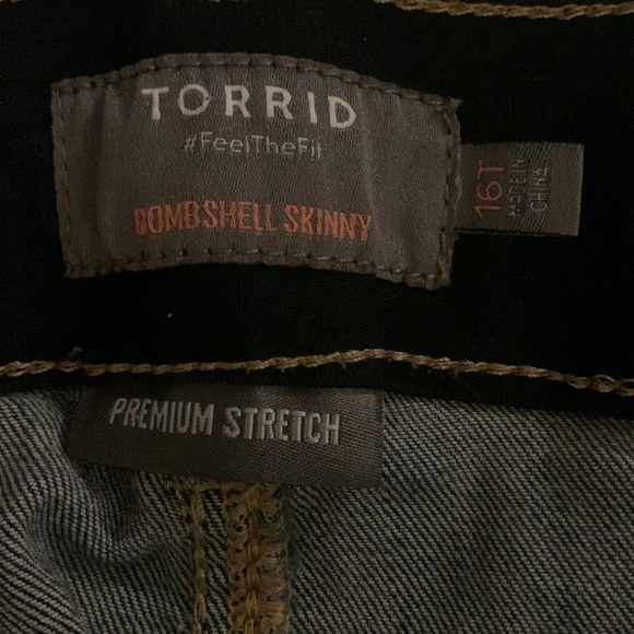 Tall Inseam - Bombshell Skinny Premium Stretch High-Rise Destructed Jeans - Picture 13 of 13